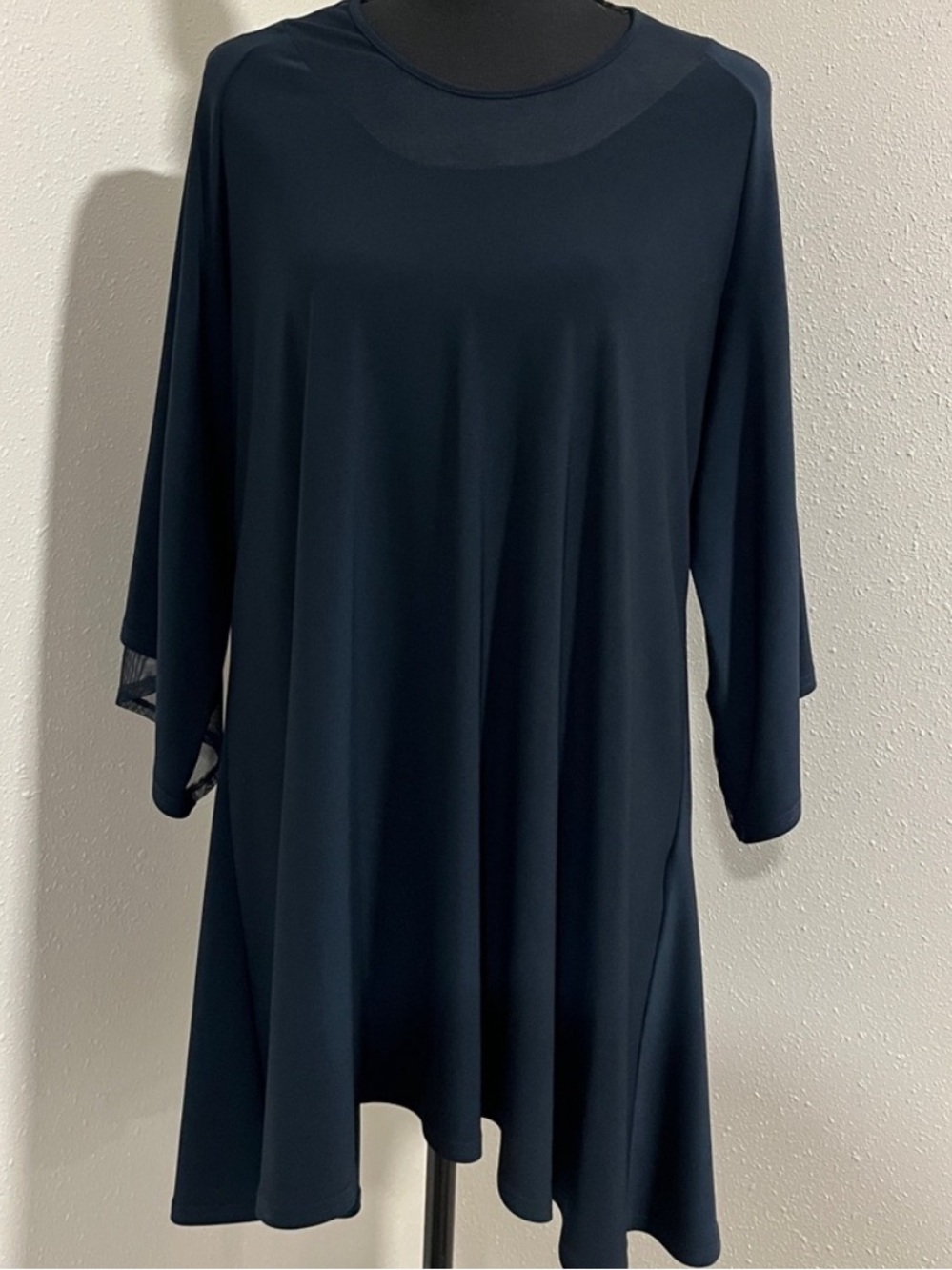 Sympli Navy A-line Long-Sleeve Lagenlook Top-8
